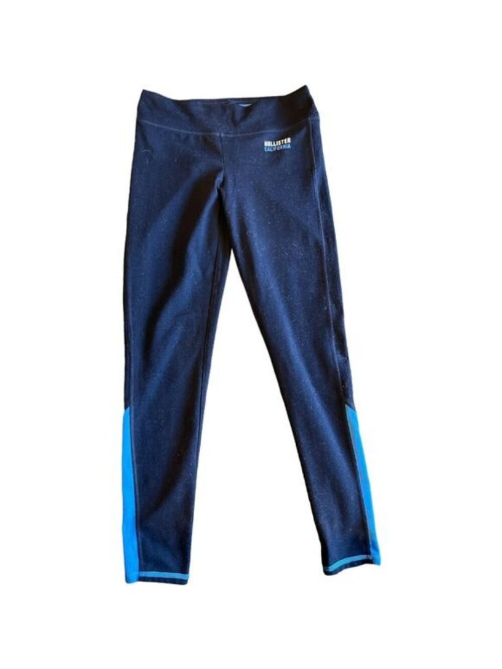Hollister Navy Blue Colorblock Leggings Teal Turquoise Accent Athleisure S - Picture 1 of 7